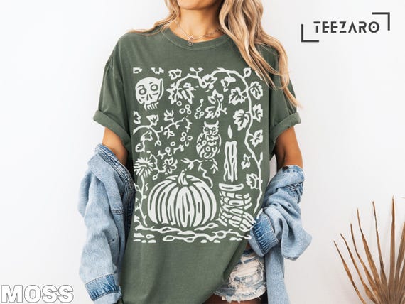 T-shirt Vert Halloween 3 – Reproduction Graphique Publicitaire TV – Neuf Avec étiquettes