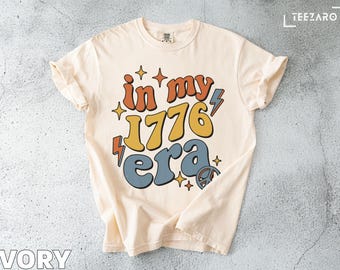 Camiseta del 4 de julio: Camiseta del Semiquinto Centenario de EE. UU., Colores Patrióticos y Cómodos, Era de 1776