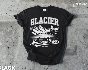 T-shirt du parc national des Glaciers : souvenir de chèvre des montagnes du Montana