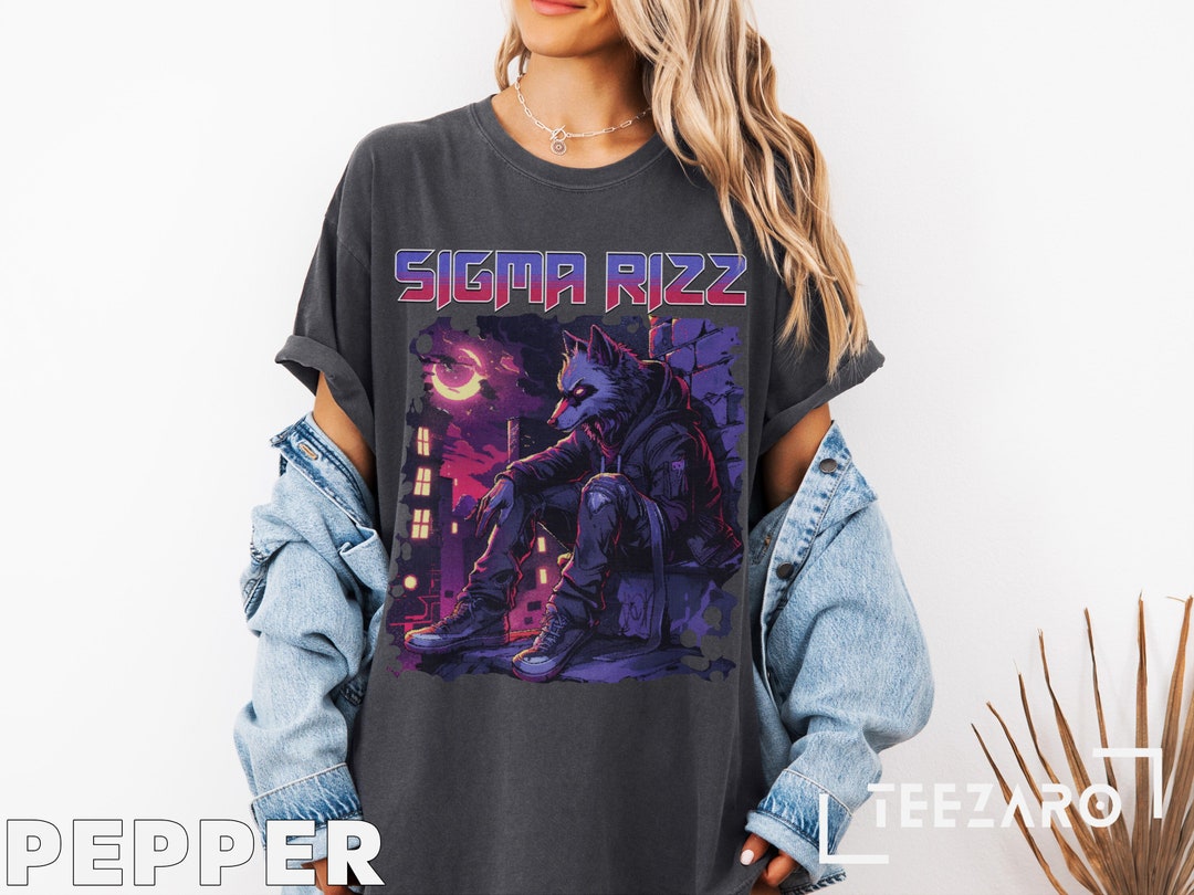 Sigma Rizz T-shirt: Funny Werewolf Graphic Tee, Sigma Male Apparel - Etsy