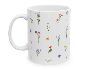 Taza con estampado floral!!