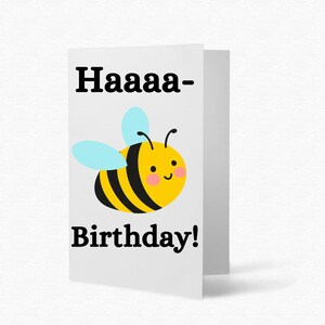 Cartão de aniversário divertido, cartão de aniversário de abelha para amigo, cartão de aniversário de abelha fofo para filha, cartão de aniversário de esposa