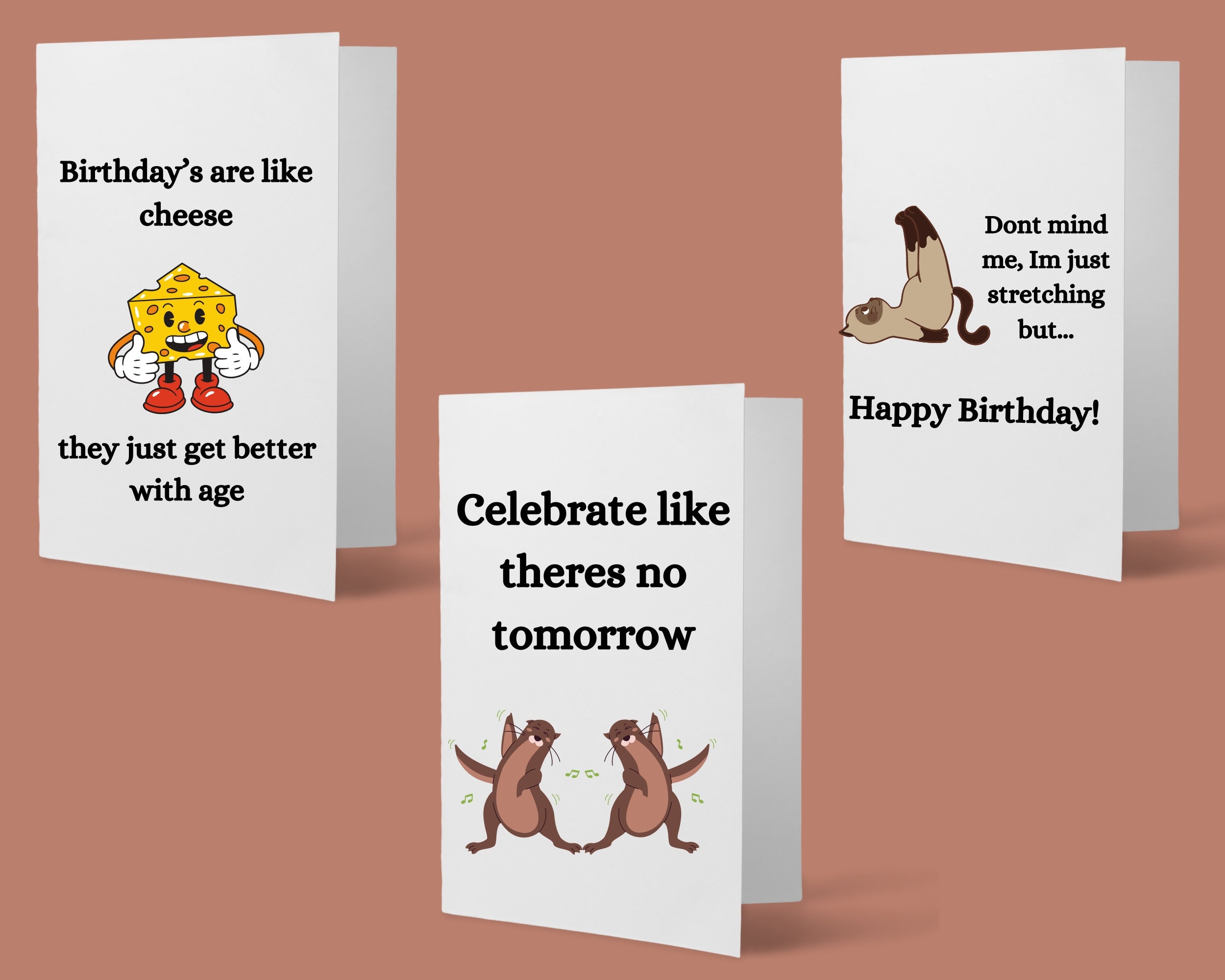 Funny Birthday Card for Best Friend, Bestie Birthday Card, Funny Cat ...
