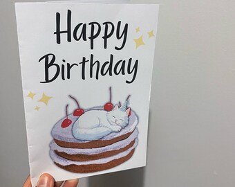 Happy Birthday Card for 5th Birthday Celebration Gift idea for Her Cute Birthday Card for all Birthday Event Gift Idea for Cat lover