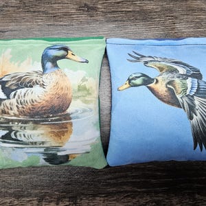 Bolsas de Cornhole, juego de 8, reglamentarias, profesionales, Ducks 24