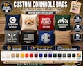 Custom Printed Cornhole Bags: Mix & Match Colors, Handmade USA Set for 8