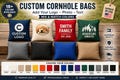 Custom Printed Cornhole Bags: Add Your Logo, Photo, Text (Set of 8)