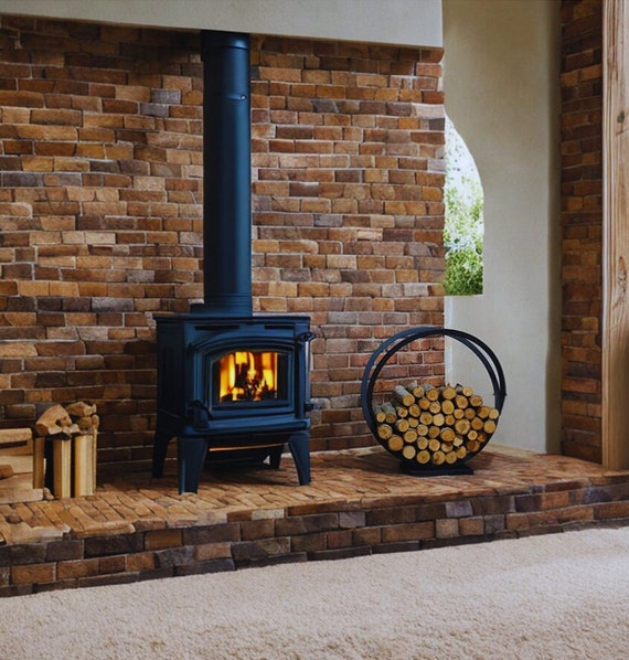 Round Metal Firewood Rack Uniquely Designed Fireplace Decor Log Storage Farmhouse Decor Etsy