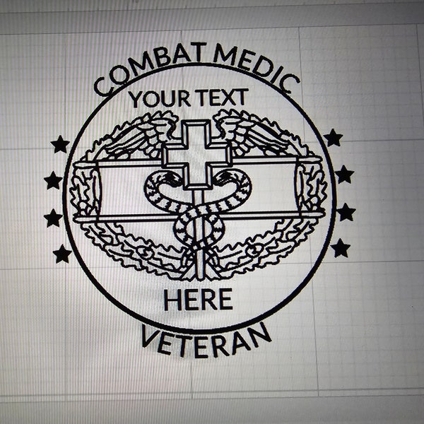 Combat Medic W/ Custom Text SVG