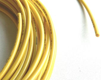 Cable de cobre trenzado Neotech Up-OCC de 16 AWG con revestimiento de PVC – Amarillo, para altavoces y amplificadores de alta fidelidad.