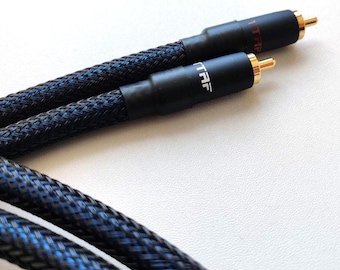 RCA Interconnect Cable Neotech NEI-3007 – UpOCC Solid Core Copper Stereo Pair, Audiophile RCA Interconnect for HiFi Systems