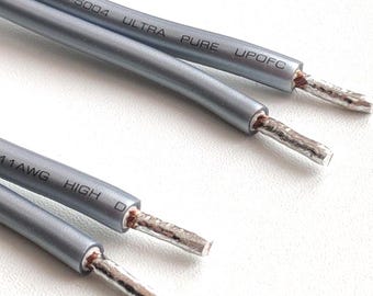 Ponticelli per altoparlanti bi-wire 11AWG fatti a mano – Compatibili con Neotech NES-5004, rame OFC da 20 cm, aggiornamento stereo Hi-Fi