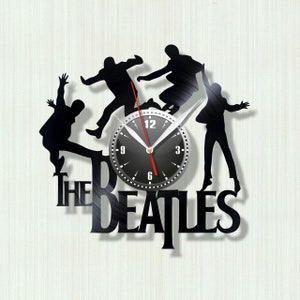 The Beatles Vinyl Wall Clock The Beatles Wall Decor Record Wall Clock Silent Clock Rock N Roll Rainy Day Musician Gift