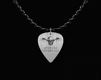 A7X Inspired Guitar Pick Pendant Necklace – Stainless Steel Rock & Metal Jewelry