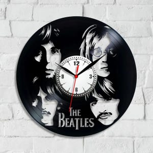 The Beatles Vinyl Wall Clock The Beatles Wall Decor Record Wall Clock Rock N Roll Retro Vintage Musician Gift