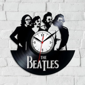 The Beatles Vinyl Wall Clock – Rock Band Record Art Home Decor, Retro Music Gift for Beatles Fans, Handmade Unique Wall Art Clock
