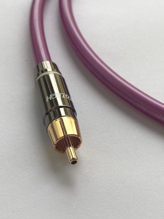 thumbnail image 2 of Audiocrast Pair Of High-End Silver Plated OFC Copper RCA To RCA Cable – Hi-Fi Audio Lead 2 of 5