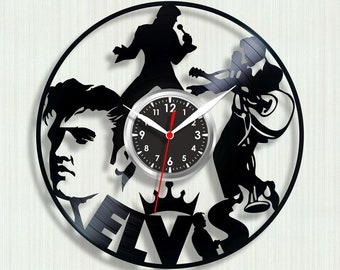 Elvis Vinyl Wall Clock Record Wall Clock Spider-Man Silent Clock Presley Rock N Roll Music