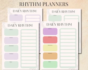 Waldorf Inspired Daily and Weekly Rhythm planner for homeschool, Montessori minimalist routine schedule printable PDF file