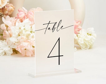 Frosted Acrylic Table Numbers, Wedding Table Numbers, Wedding Table Signs, Wedding Table Decor, Wedding Decorations, Wedding Signage