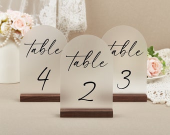 Wedding Table Numbers, Custom Frosted Acrylic Wedding Reception Sign, Table Decor Wedding, Modern Wedding Decor, Baby Shower Signage