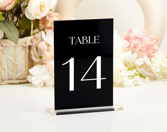 Acrylic Table Numbers, Wedding Table Numbers with Stand, Wedding Table Signs, Wedding Decoration, Wedding Table Decor, Wedding Number