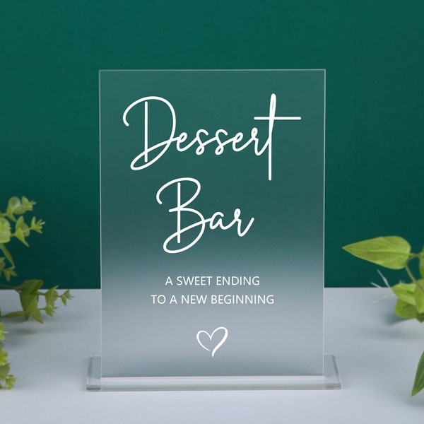 Dessert Bar Sign, Sweets Bar Sign, Acrylic Dessert Table Sign, Bridal Shower Signage, Candy Bar, Wedding Reception Party Decor