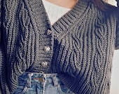 Patrón crochet cárdigan PDF - cárdigan  - patrón cárdigan - Jersey - 3 tallas - patrón crochet - patrón ganchillo - saco - español e inglés