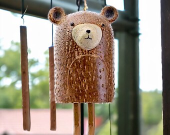 Cute Handmade Animal Wind Chime | Decorative Hand Made Hanging Windchime | Hand-Crafted Charming Fox Chime | Attractive Outdoor Wind Bell