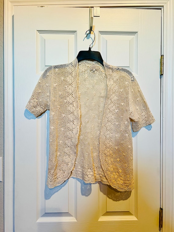 Vintage Boho Lace Crochet Jacket