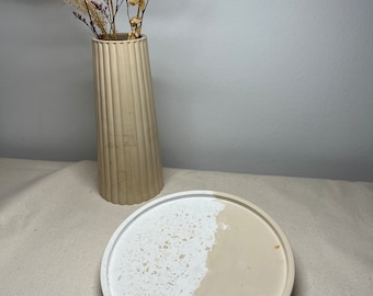 Terrazzo tray round | Decoration | Living room | Modern table decoration | Handmade | Storage | Home decoration |