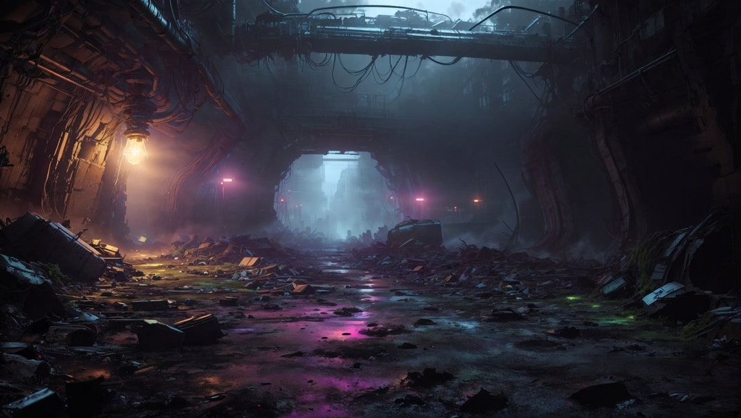Dark, Alien Passage Sci-fi, Alien Pathway, 169, Cyberpunk, AI Art, AI ...