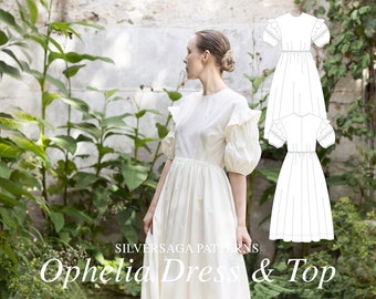 Ophelia dress and top PDF sewing pattern