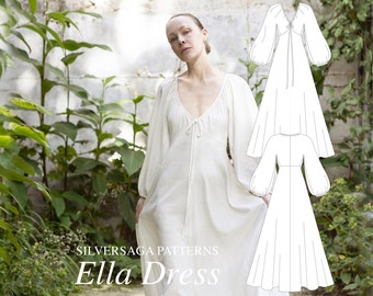 Ella dress PDF sewing pattern