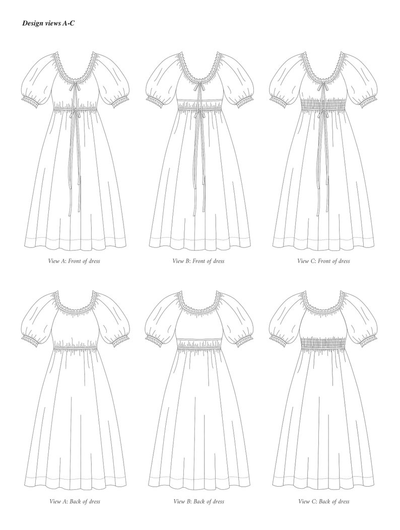 Eleonora dress PDF sewing pattern afbeelding 3