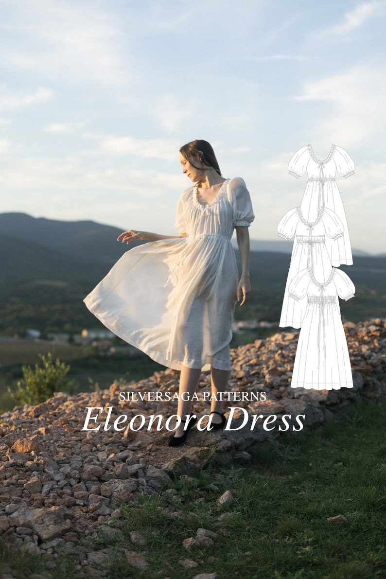 Eleonora dress PDF sewing pattern afbeelding 1