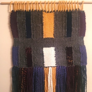 Geometric Block - Handwoven Tapestry - Wall Art and Decor - Home Decor - Fiber Wall Art - Abstract Fiber Art - Tapestry Art - Geometric Art
