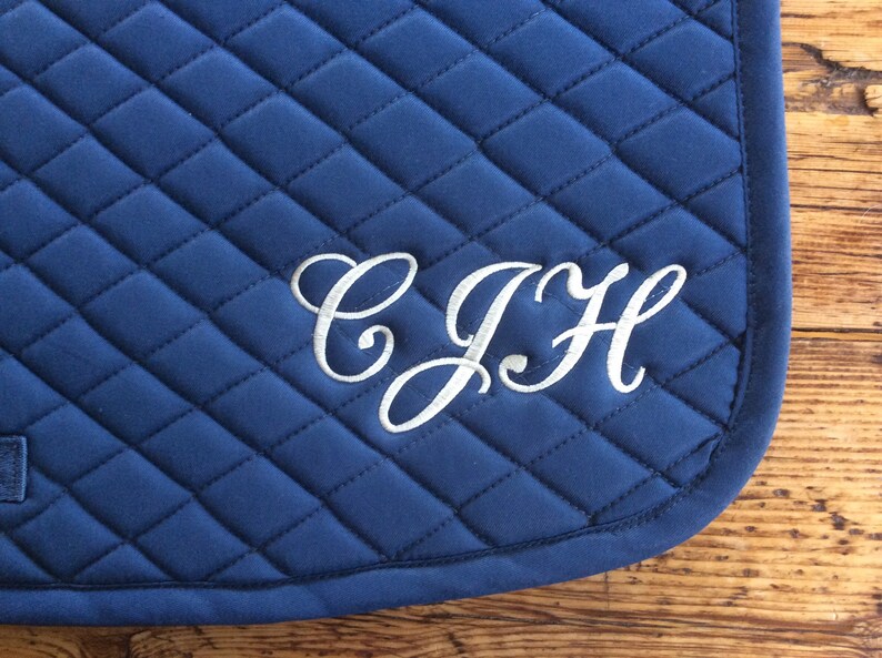Monogrammed Saddle Pad Etsy