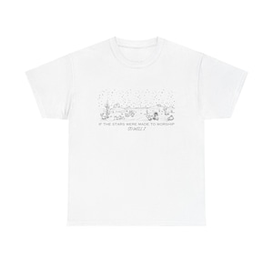 If the stars were made to worship so will I Unisex Heavy Cotton Tee