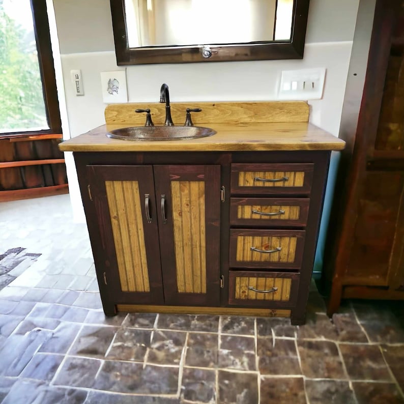 Bathroom Vanity 42 Inch Rustic Farmhouse - Etsy