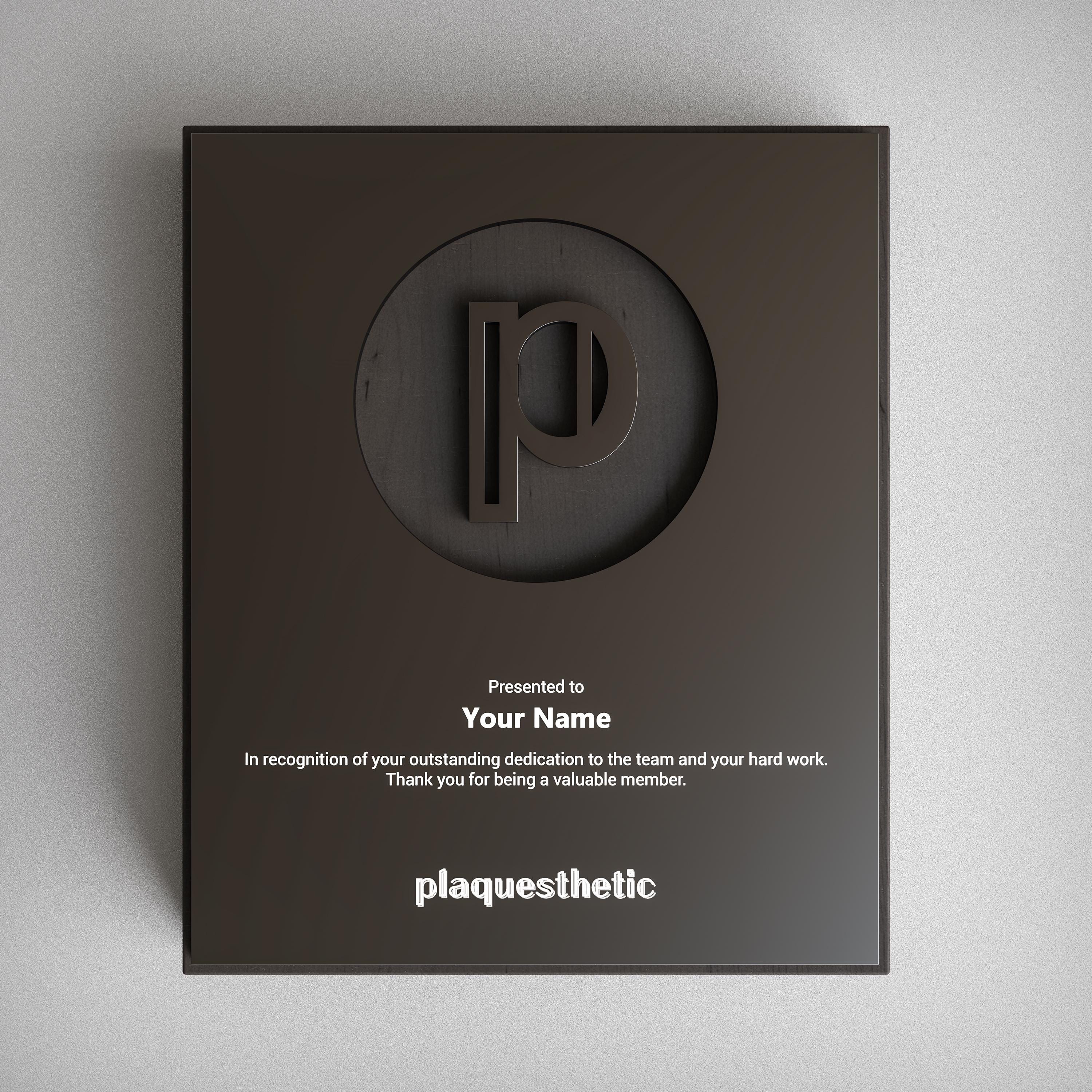 Customizable Anodized Aluminum & Spruce Wood Award Plaque - Etsy