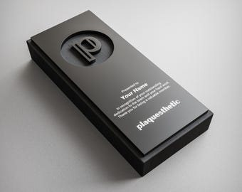 Customizable Anodized Aluminum & Spruce Wood Award Plaque - Etsy