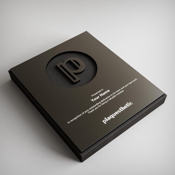 Customizable Anodized Aluminum & Spruce Wood Award Plaque