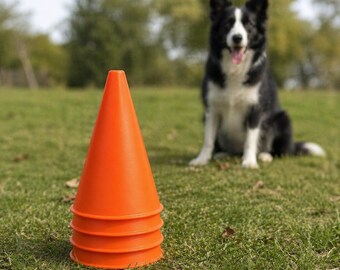 Dog Training Cones | Agility Markers | Obedience Set | Puppy Practice | Stackable Sport Cones