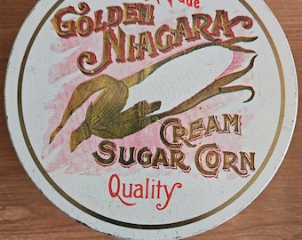 Vintage goldene Niagara-Creme-Zucker-Mais-Dose