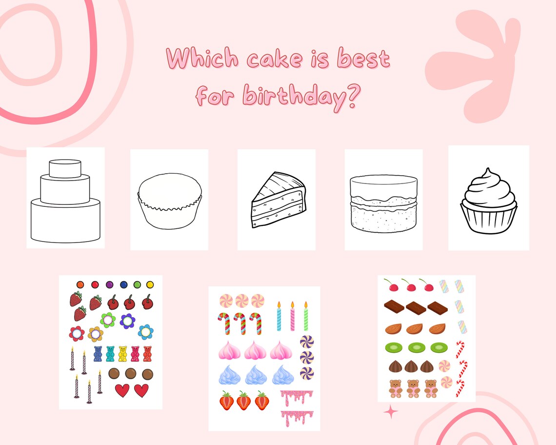 Printable Birthday Cake Craft Template - Build a Cake Decoration for ...