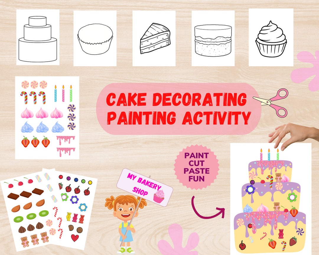 Birthday Cake Craft Printable Template for Kids,birthday Activities ...
