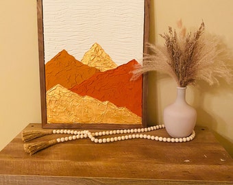 Textured Mountain Landscape Painting