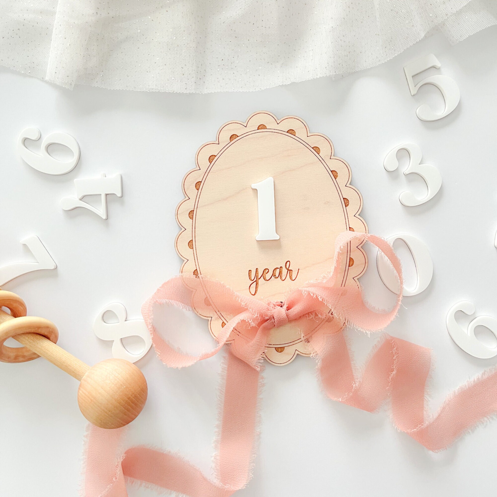 Scallop Interchangeable Baby Milestone Cards, Photo Prop - Laser Cut ...