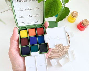 Mini Compact Watercolor Palette – Portable Lightweight and Vibrant Paint Set Travel Ready